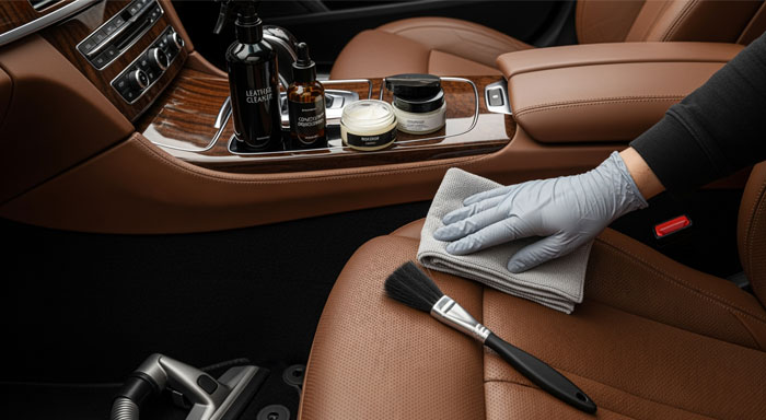 راهنمای کامل شستشوی صندلی چرمی در خانه