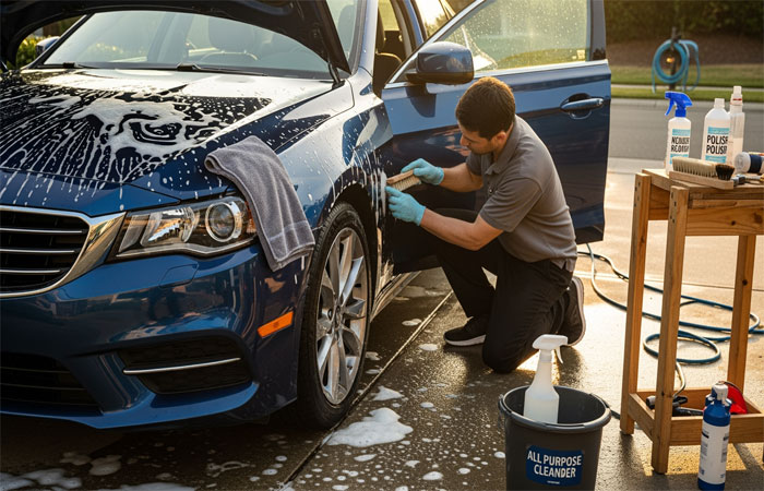 راهنمای گام به گام استفاده از لوازم نظافت خودرو