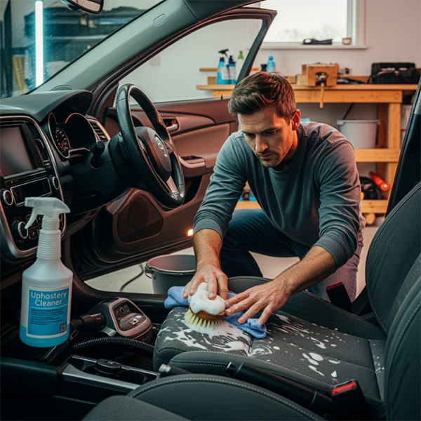 شست و شوی صندلی ماشین در خانه